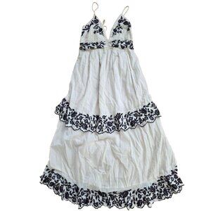 Abercrombie and Fitch Women Summer Maxi Dress White Petite Size M A001022